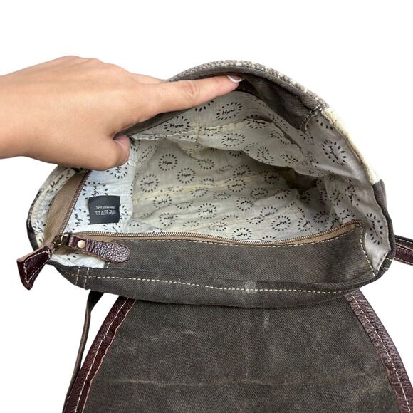 Myra Bag Crossroads Backpack Bag leather cowhide Leather western Cow Print main image 4